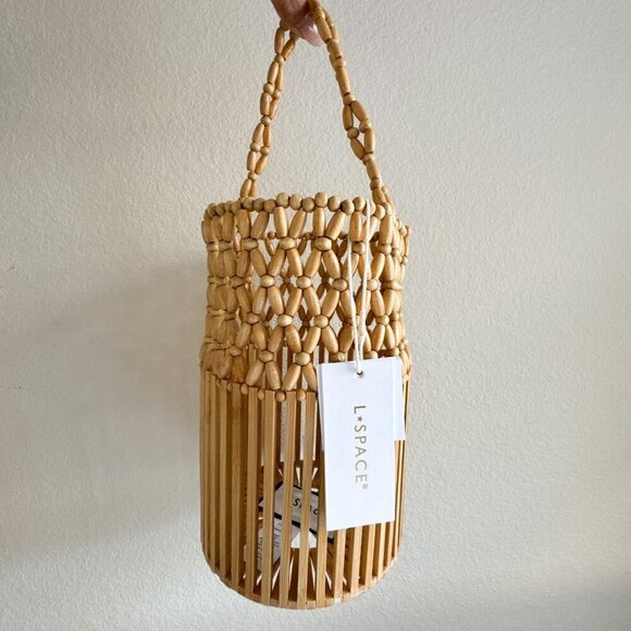 L Space Bamboo Casanova Bucket Top Handle Bag - Picture 3 of 10